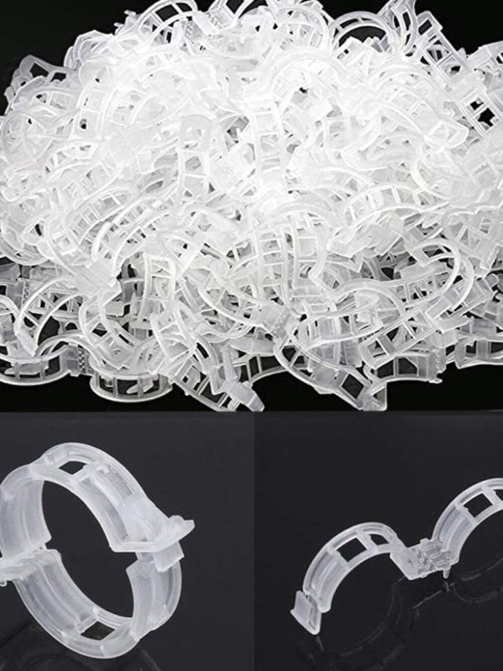 300 PCS Plant Support Garden Clips,Tomato Vine Clips,Durable Crop Clips in White